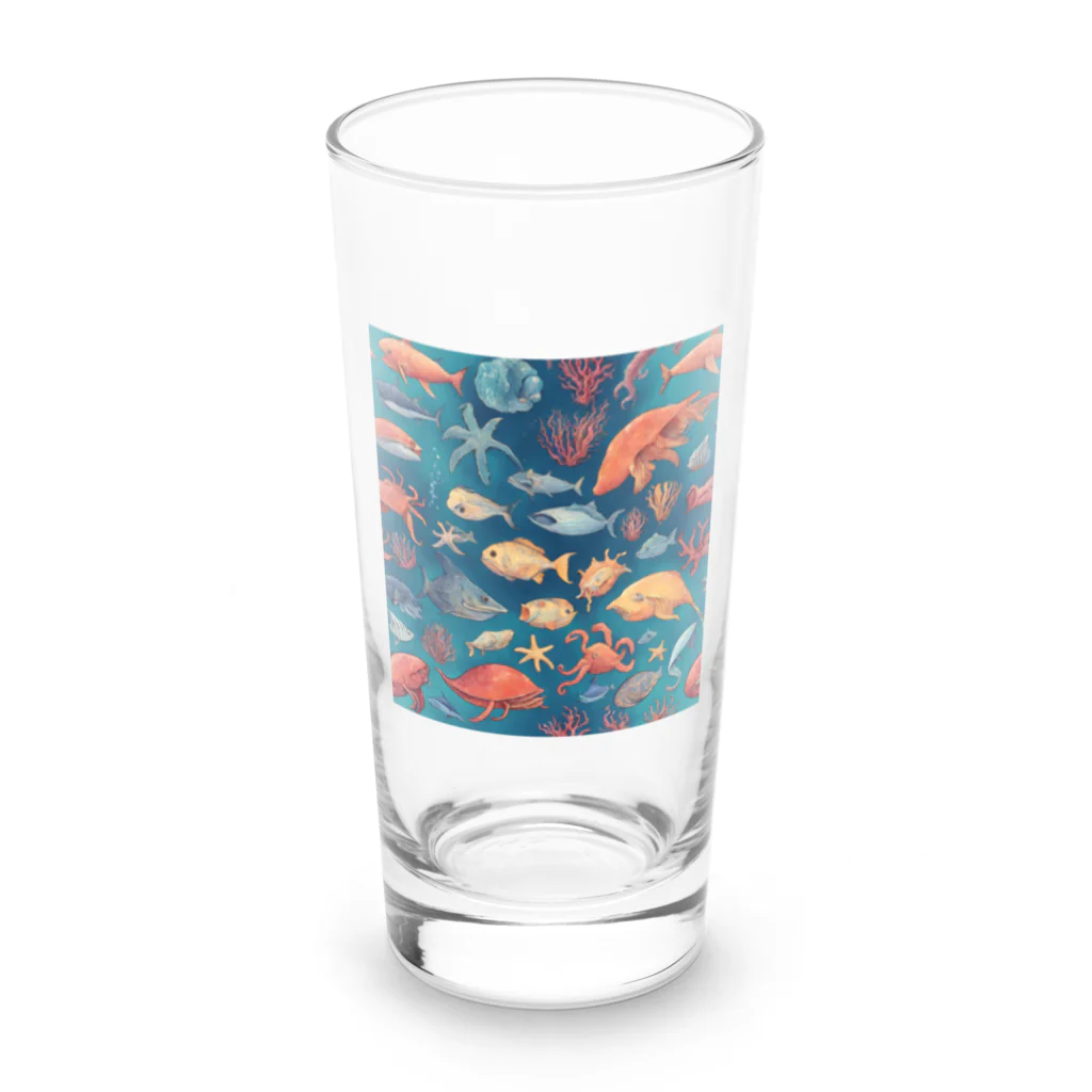 tmdayoの海洋生物 Long Sized Water Glass :front