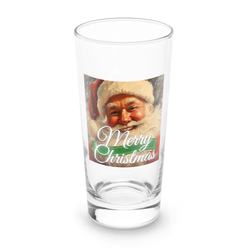 サニーのポップアート研究所の50's 笑うサンタクロースでメリークリスマス Long Sized Water Glass :front