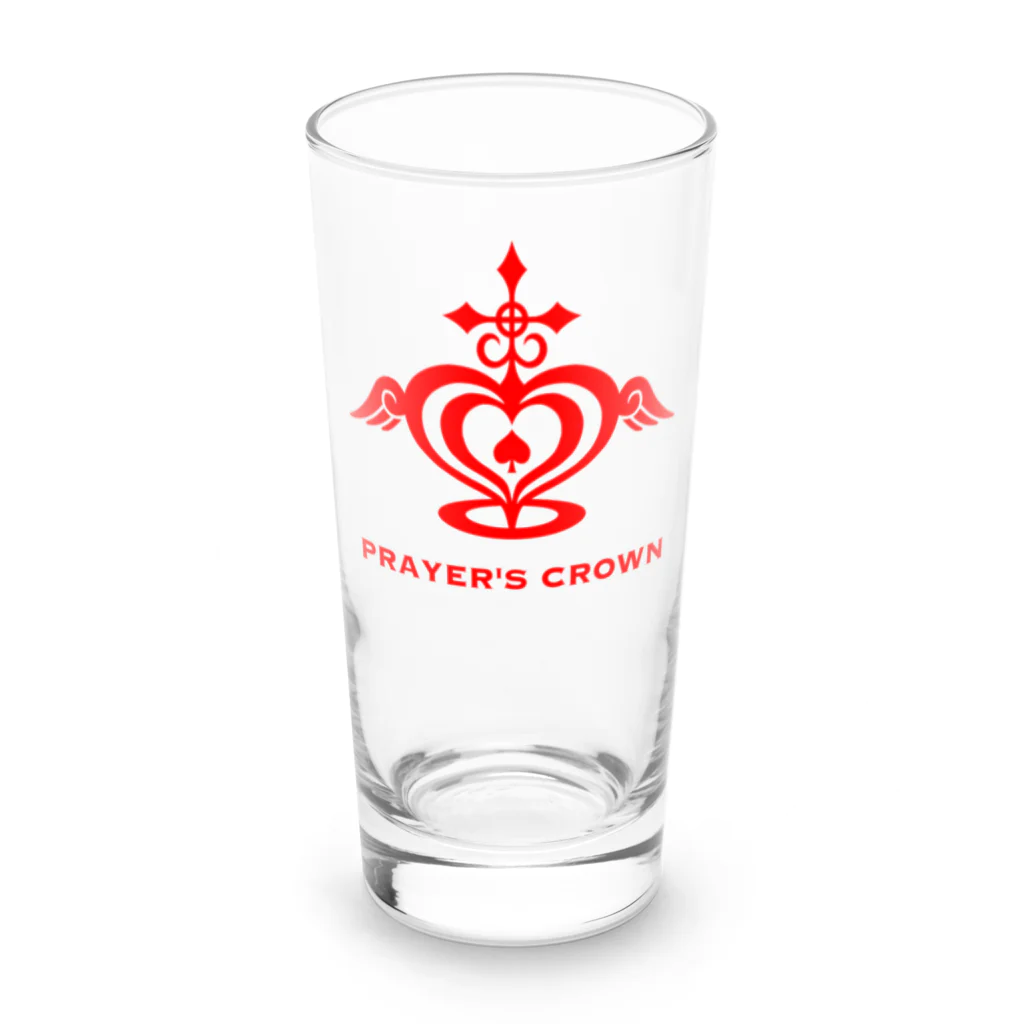 PRAYER'S CROWNの赤ロゴ　PRAYER'S CROWN Long Sized Water Glass :front