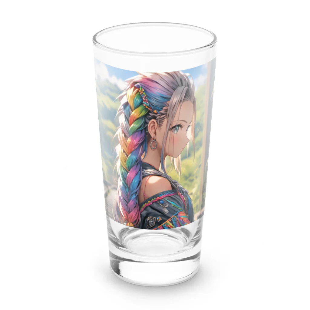 かわいい娘ショップのレインボウ娘 Long Sized Water Glass :front