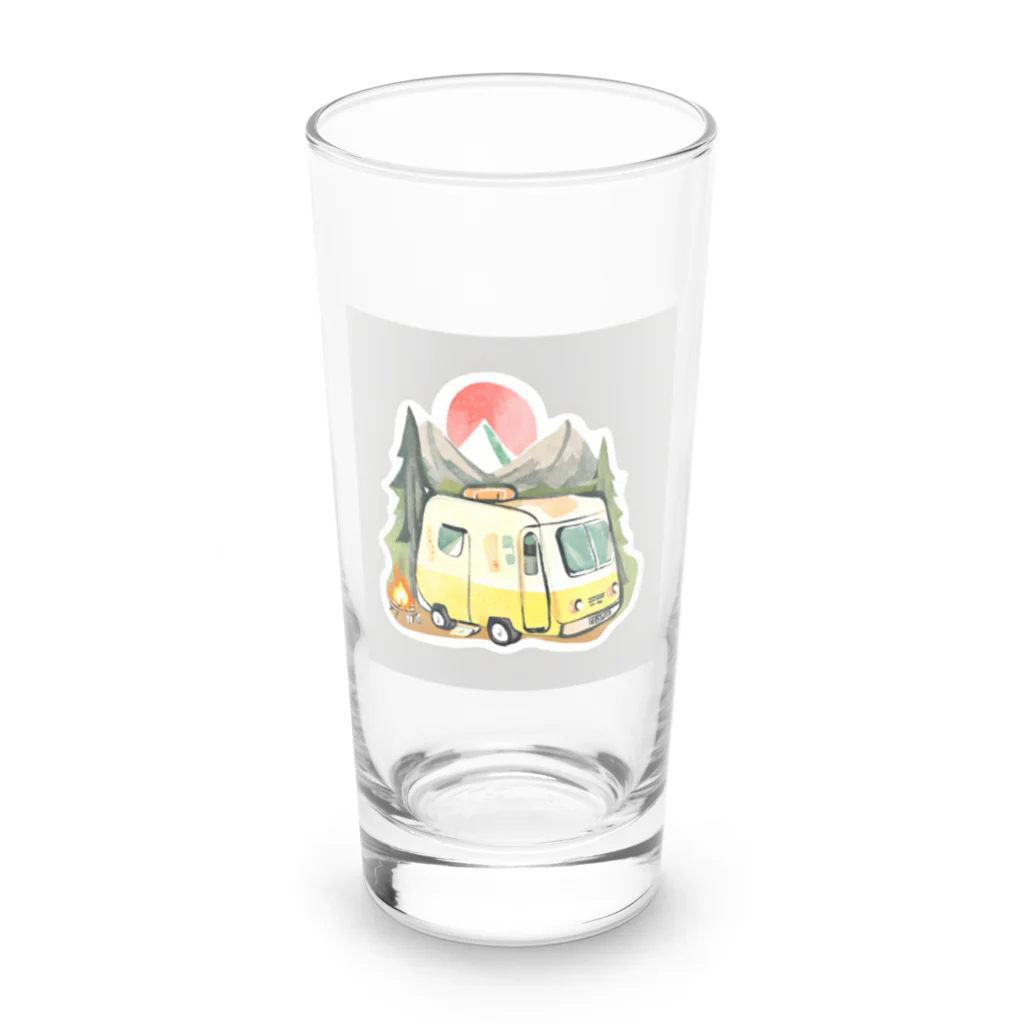 kozik01のおしゃれキャンプイラスト Long Sized Water Glass :front