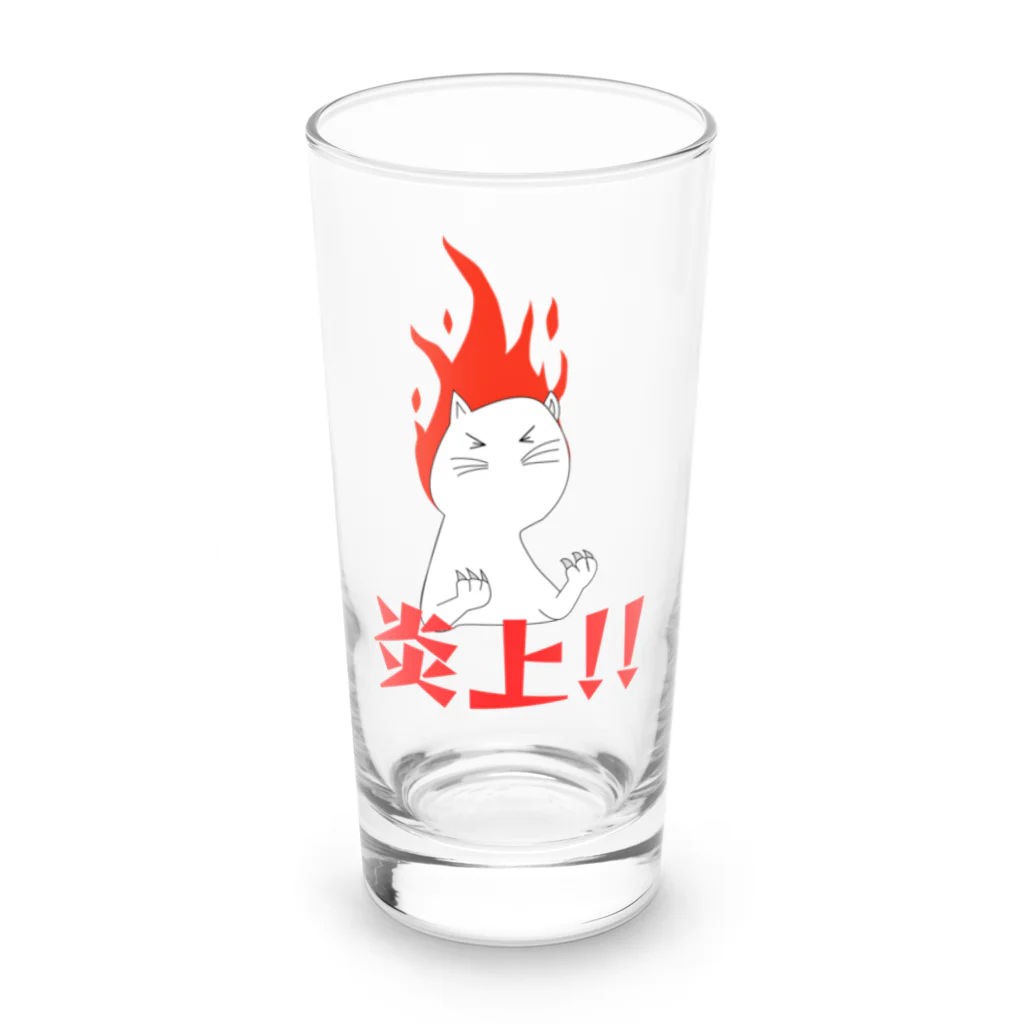 ZONT-13_SUの炎上猫 Long Sized Water Glass :front