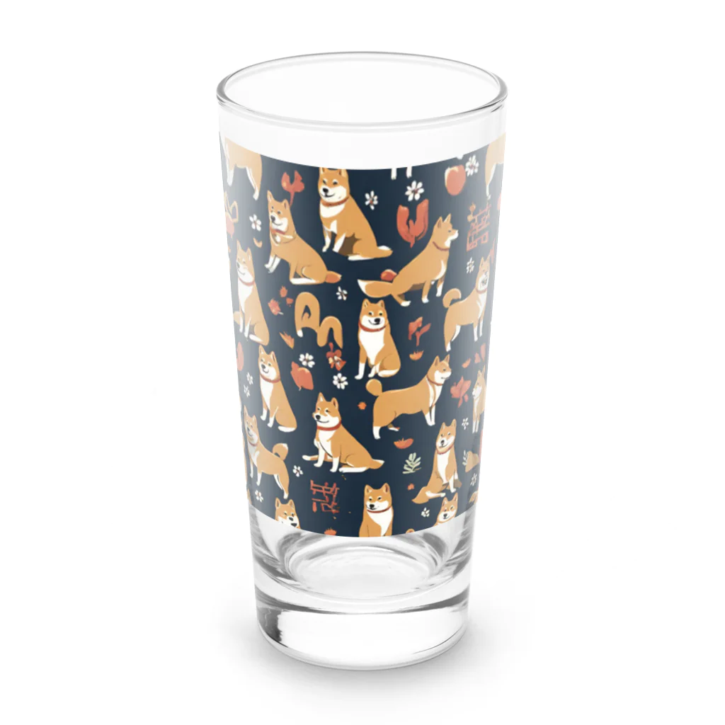 pinetreeの柴犬１ Long Sized Water Glass :front