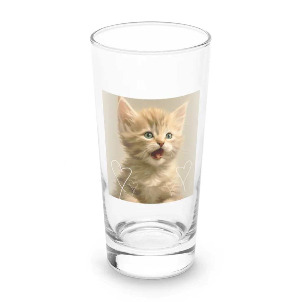 ❤︎cute❤︎のloveキャット Long Sized Water Glass :front