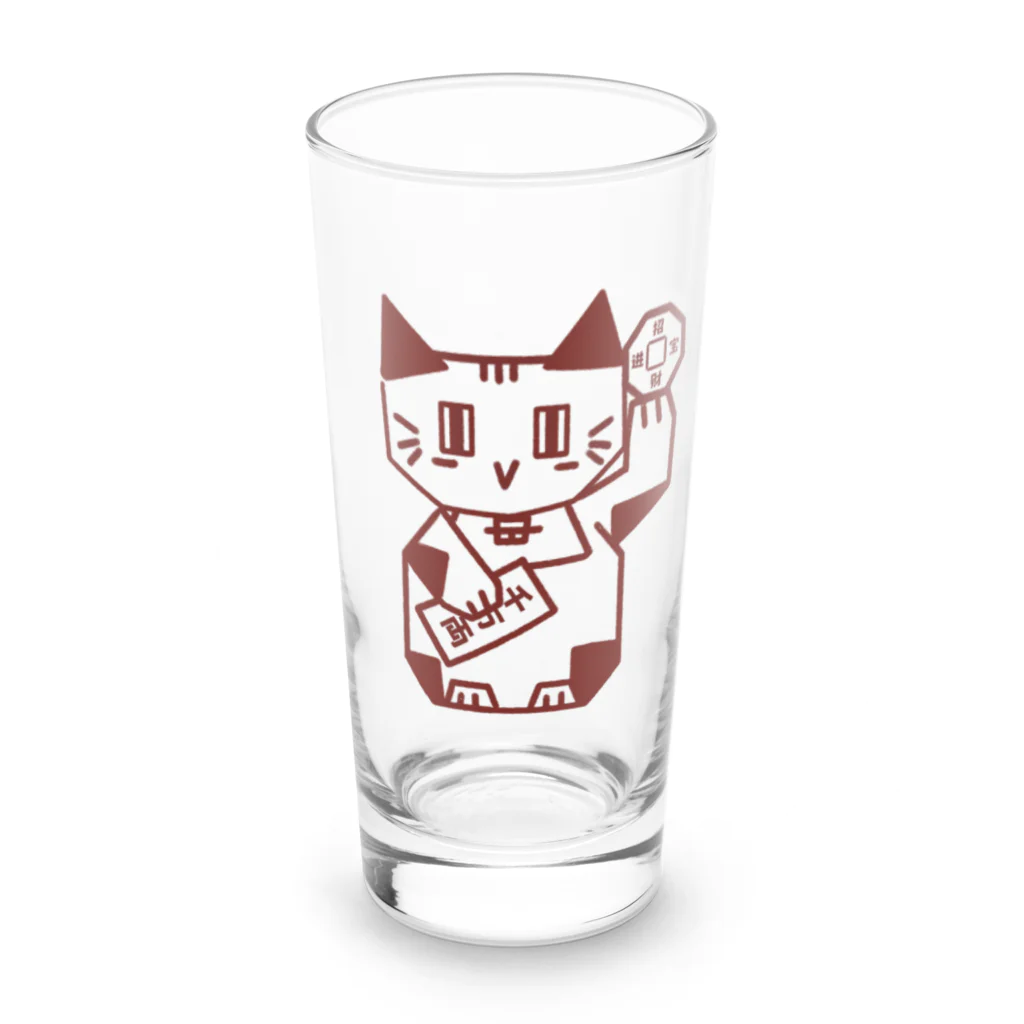 Lin Designのしかくい招き猫 Long Sized Water Glass :front