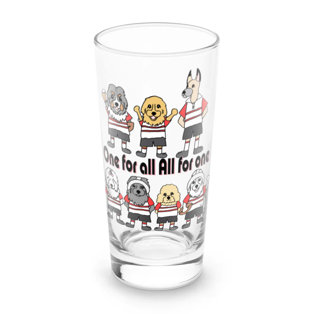 yayo-flat-chestnutsのラグビーDOG　OFA Long Sized Water Glass :front