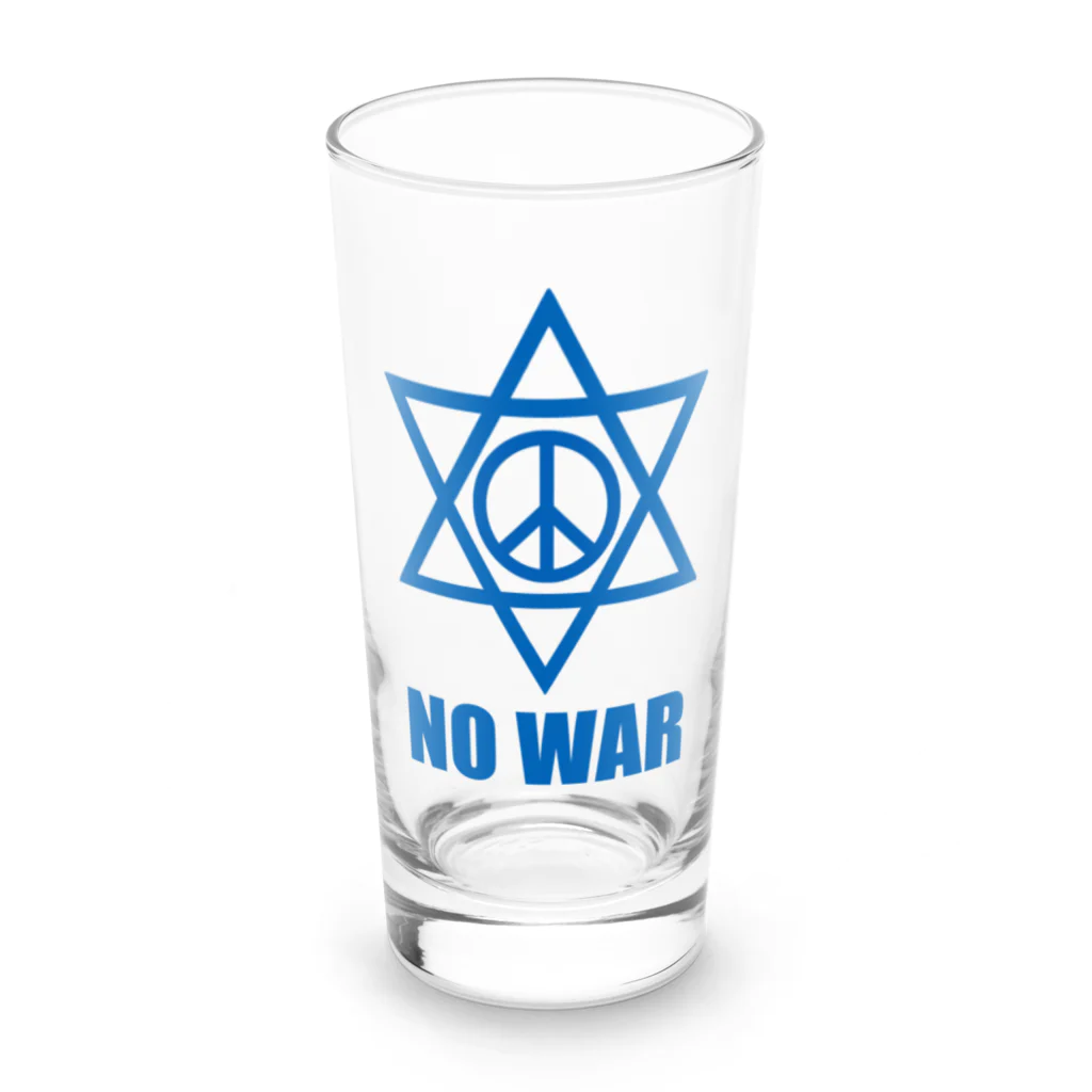 アインシュタインキャットのNO WAR（イスラエル戦争） Long Sized Water Glass :front