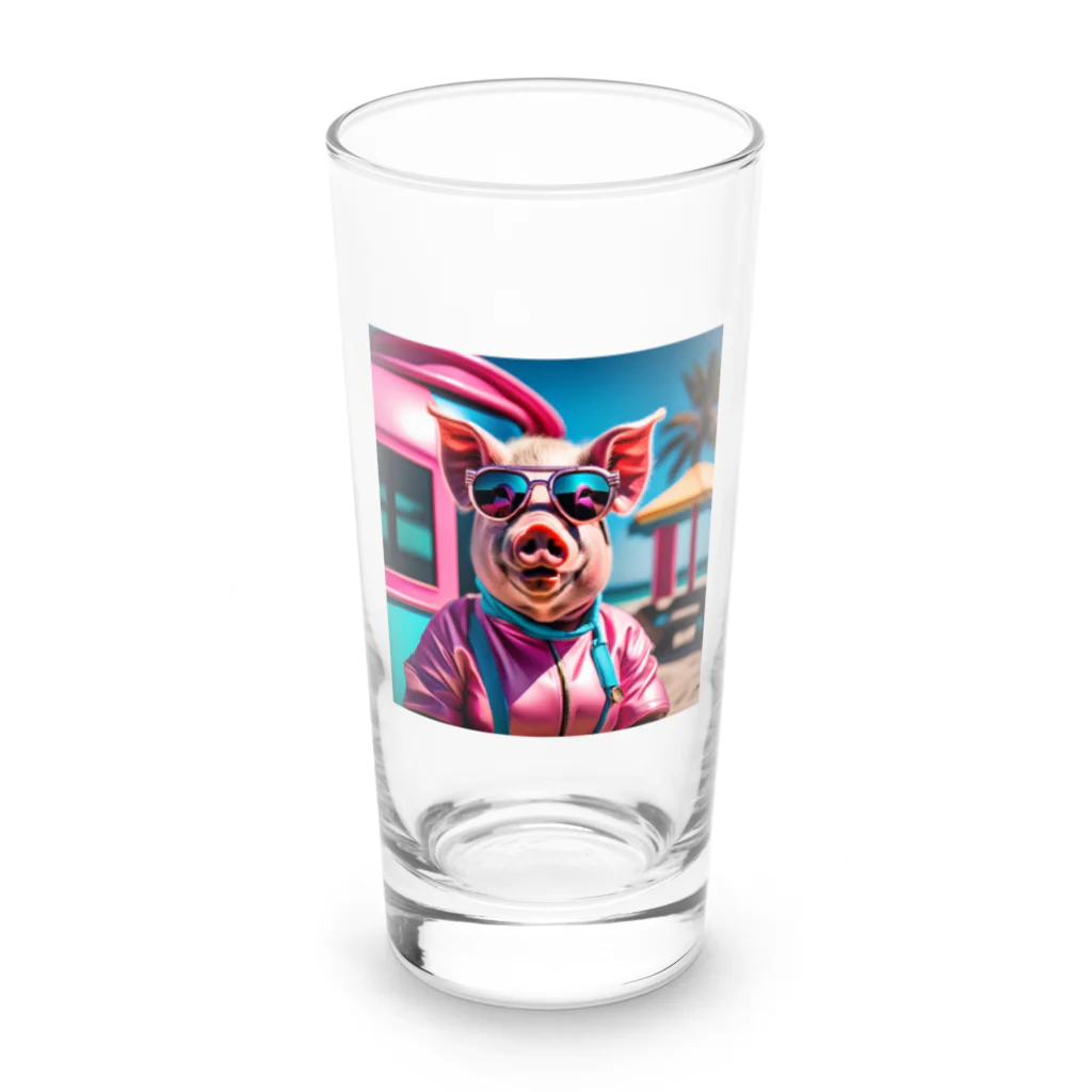 mimimiminononoの陽気なKOBUTAちゃん Long Sized Water Glass :front