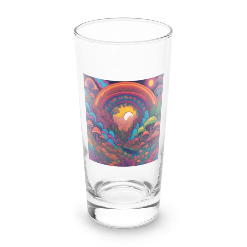 yt shopのサイケな自然イラストグッズ Long Sized Water Glass :front