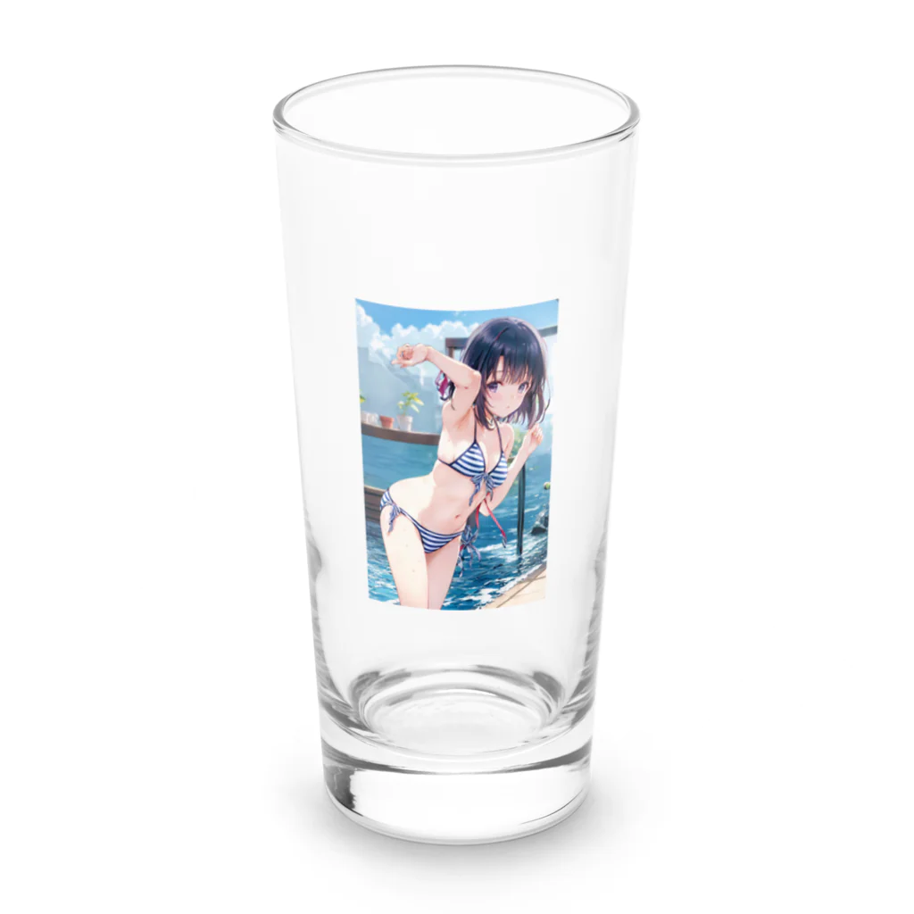 仮想の妖精たち: AI美少女の魅力のデジタル夢幻アートシリーズ Long Sized Water Glass :front