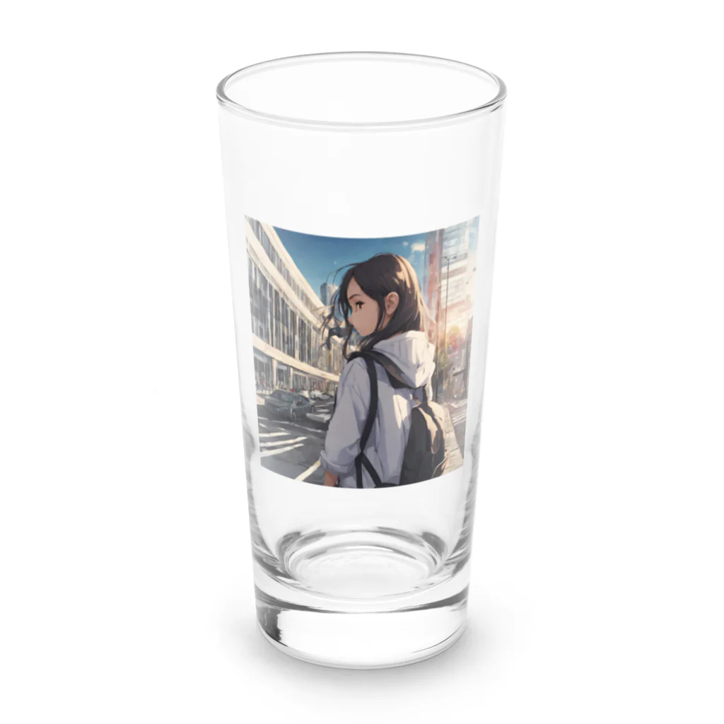 めんたいこの都会女子高生 Long Sized Water Glass :front