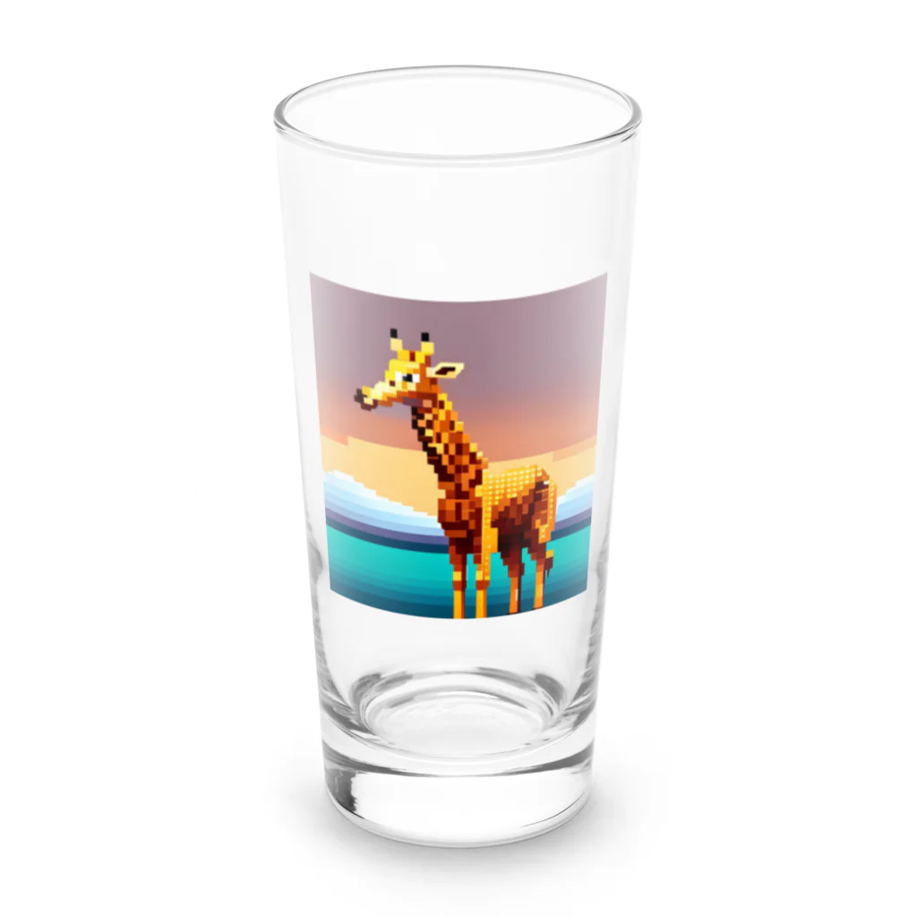 Zep11138のドット絵キリン Long Sized Water Glass :front