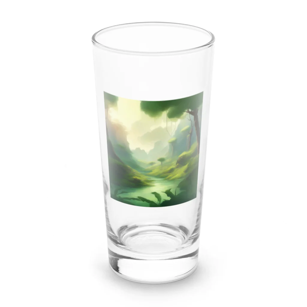 G7のショップの 幻想の森 グリーンウンダー アートプリント Long Sized Water Glass :front