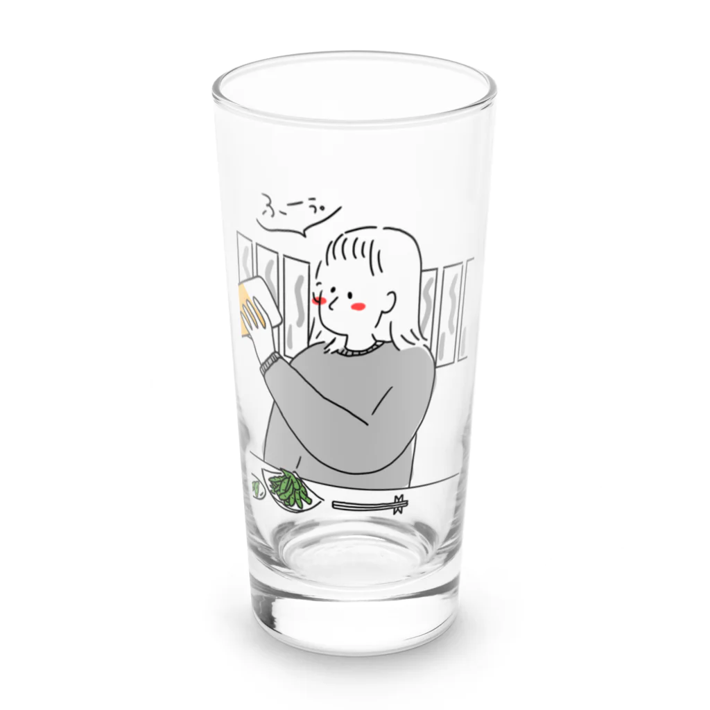 もぐ@酒場とおつまみ日記の最初のひとくち Long Sized Water Glass :front