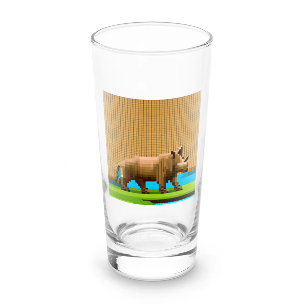 Zep11138のドット絵サイ Long Sized Water Glass :front