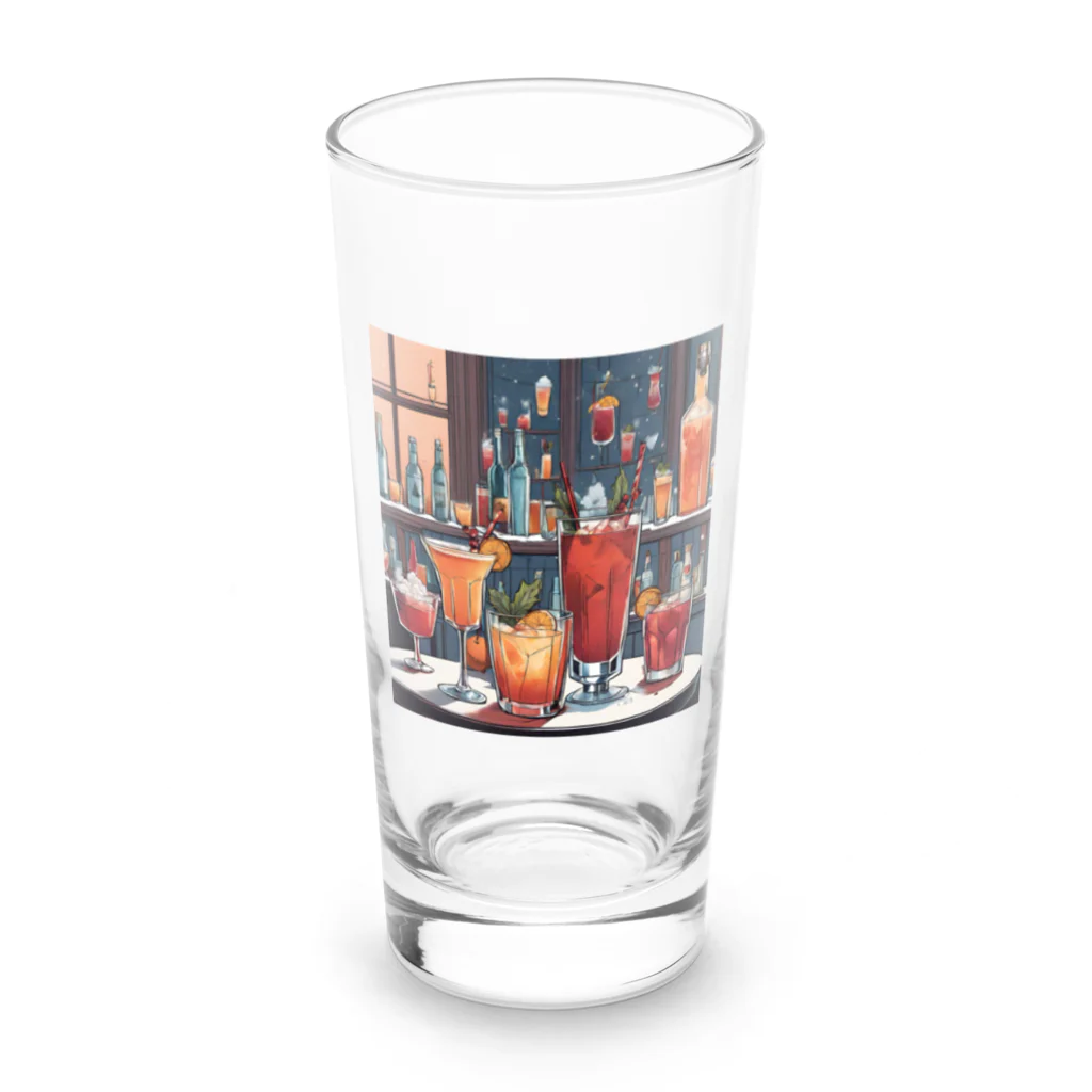 ReoReo-Artの冬のカクテルシリーズ Long Sized Water Glass :front