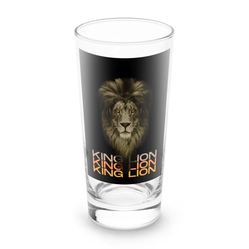 Love and peace to allのking lion Long Sized Water Glass :front