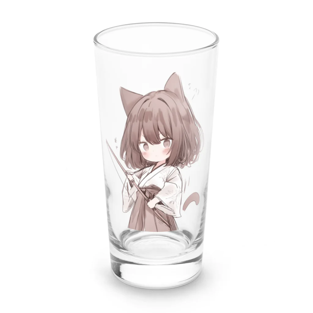 yudu910のネコ耳弓道部 Long Sized Water Glass :front