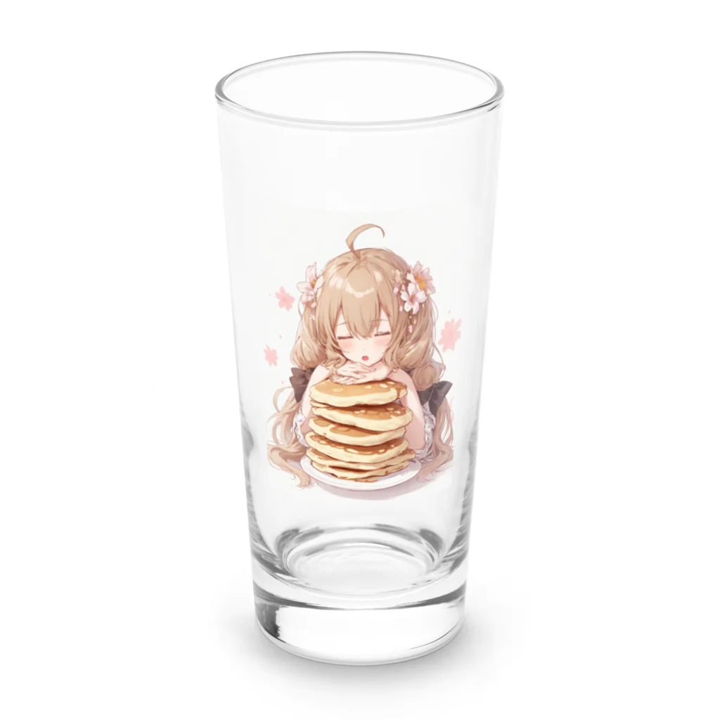 Crook-Aaronのゆるふわパンケーキちゃん Long Sized Water Glass :front