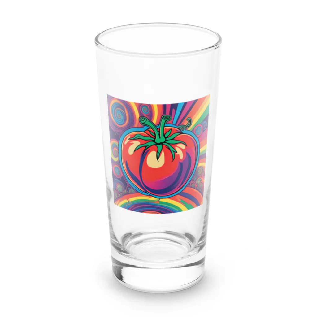 PSYCHEDELIC ARTのPSYCHEDELICトマト Long Sized Water Glass :front