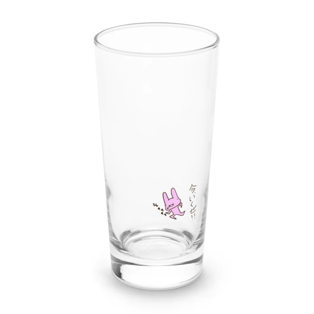 ひよこーさかなの脱兎の如し Long Sized Water Glass :front