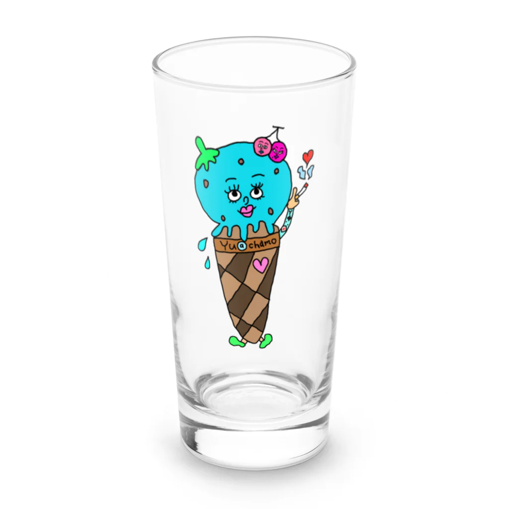 クレイジーガールのガラ悪いアイスくん Long Sized Water Glass :front