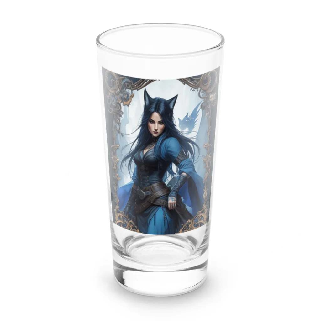 ZZRR12の「狐魔女の蒼き炎」 ： "The Azure Flames of the Fox Witch" Long Sized Water Glass :front