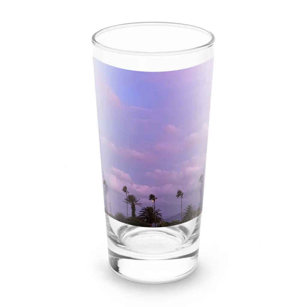 玉手箱の南国の冬空 Long Sized Water Glass :front