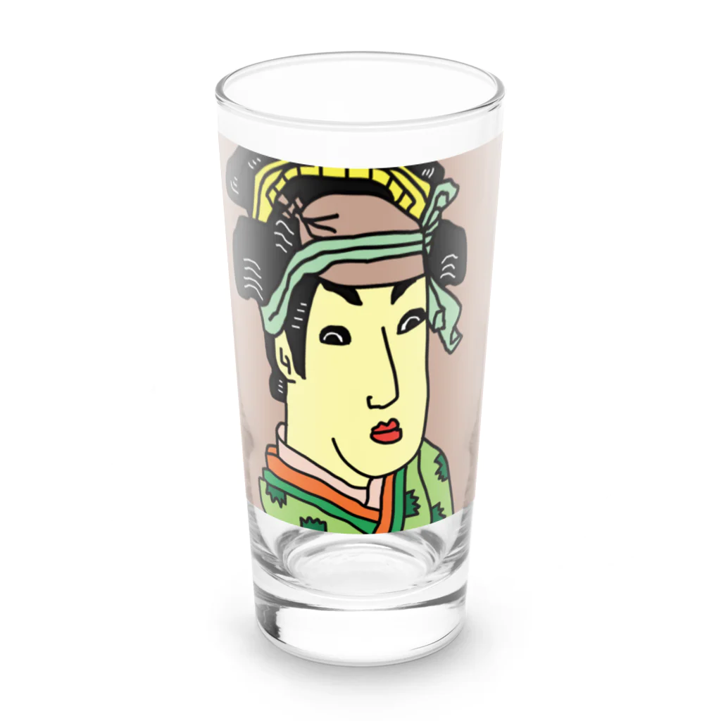 じゃぱにぃずぴぃぽぅの三世瀬川菊之丞の田辺文蔵妻おしづ Long Sized Water Glass :front