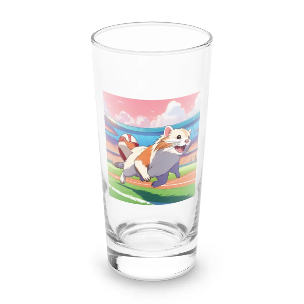 自然の非日常の走るフェレット Long Sized Water Glass :front