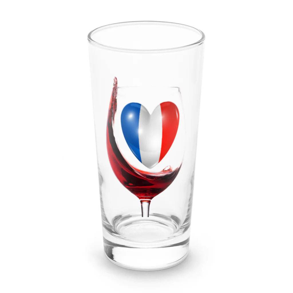 WINE 4 ALLの国旗とグラス：フランス（雑貨・小物） Long Sized Water Glass :front