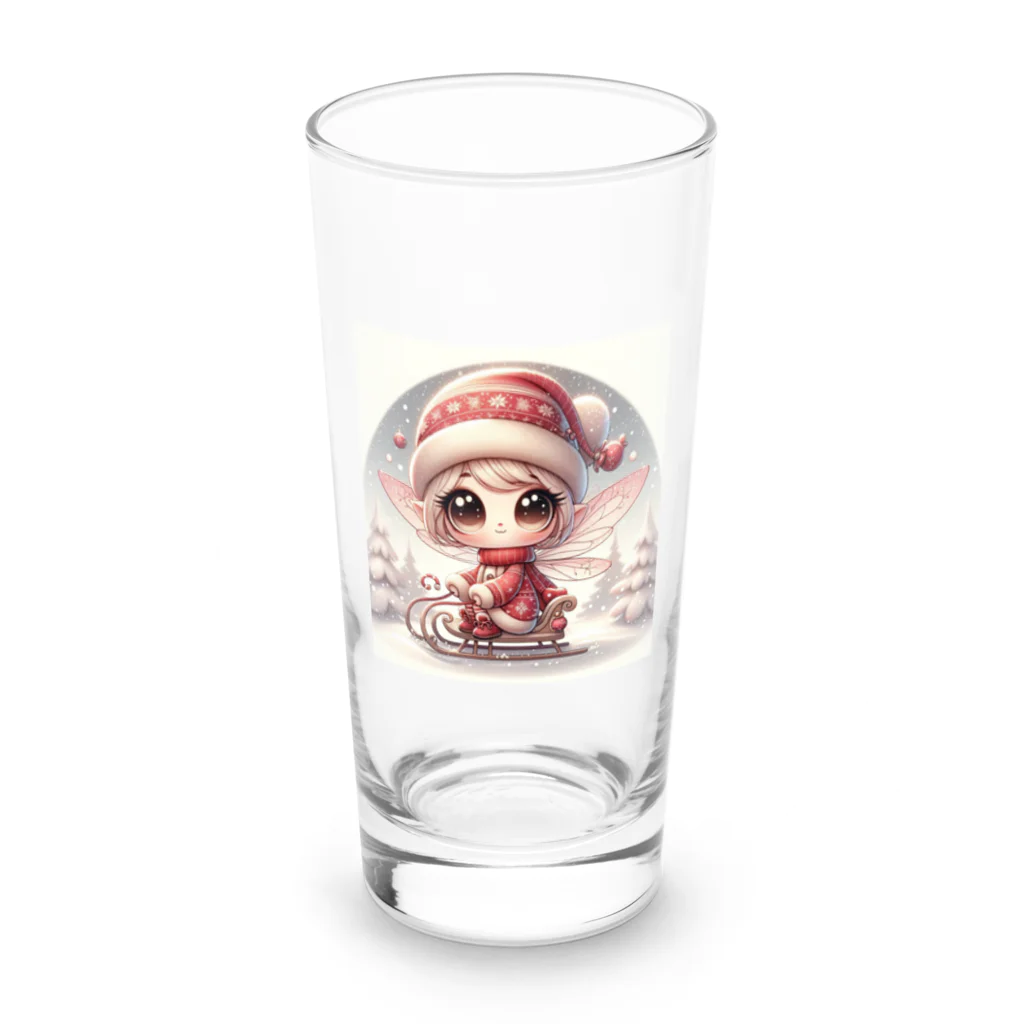 もふもふアニマルズの妖精のクリスマス Long Sized Water Glass :front