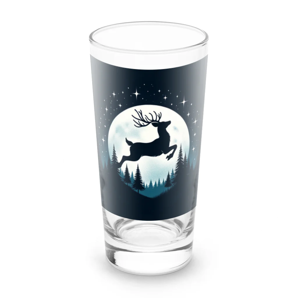 niko&PANDA shopの自由なトナカイ Long Sized Water Glass :front