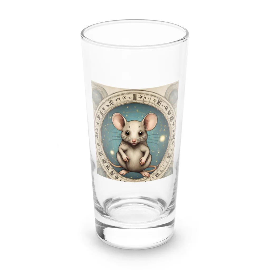 Yoshikoのクリエイトショップの１ばんのりのねずみくん Long Sized Water Glass :front