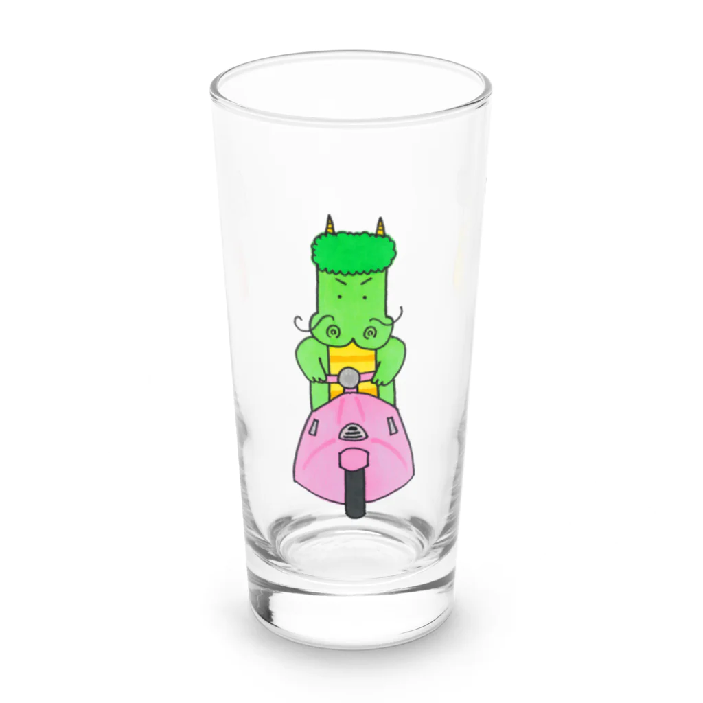 森図鑑の[森図鑑] 龍とハシビロコウとガマグチヨタカのツーリング Long Sized Water Glass :front