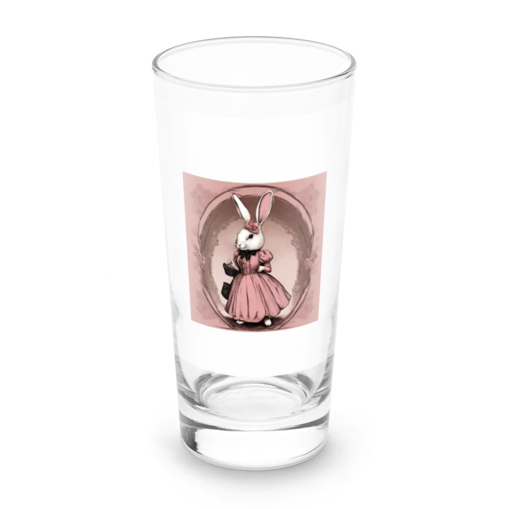 ウィリーの雑貨屋さんのシックなウサギちゃん Long Sized Water Glass :front