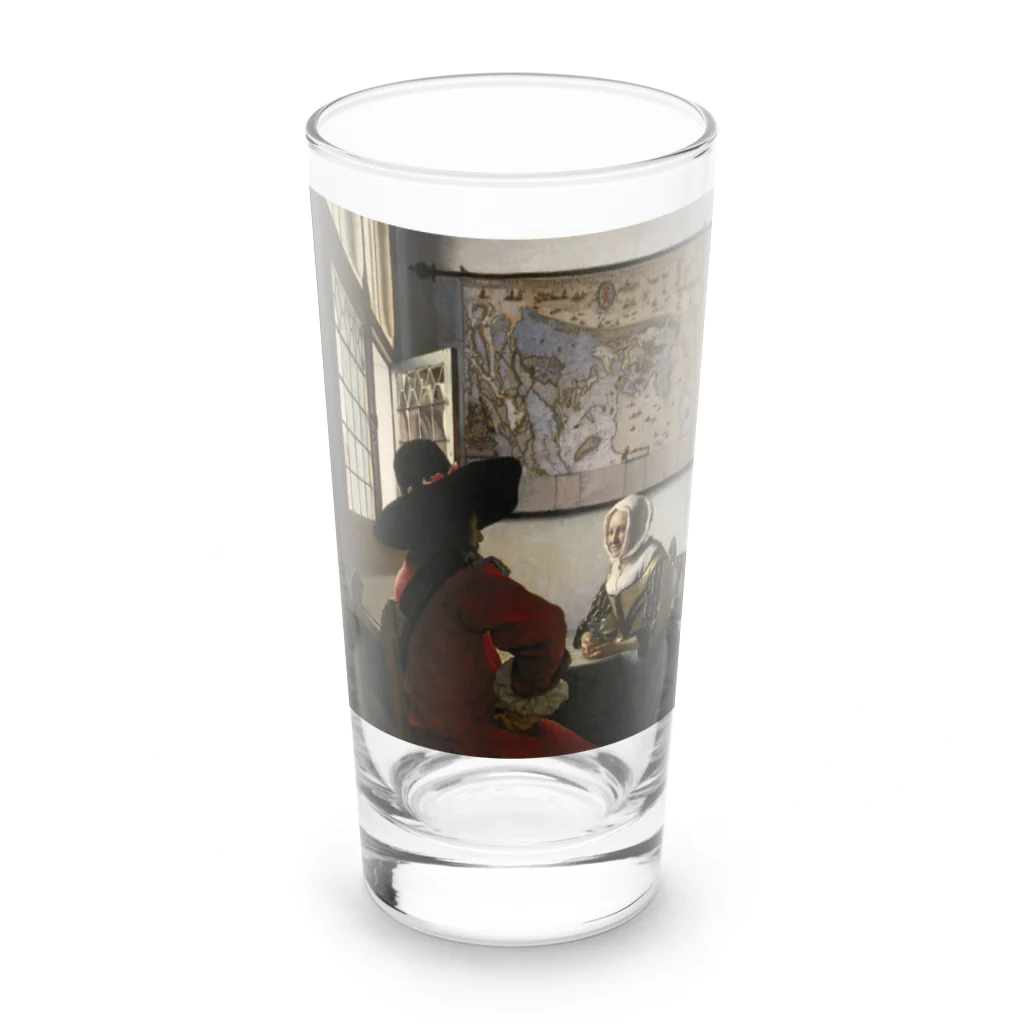 世界美術商店の兵士と笑う女 / Officer and Laughing Girl Long Sized Water Glass :front