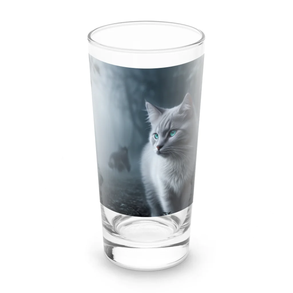 ZZRR12の「境界を見つめる猫の眼差し」 Long Sized Water Glass :front