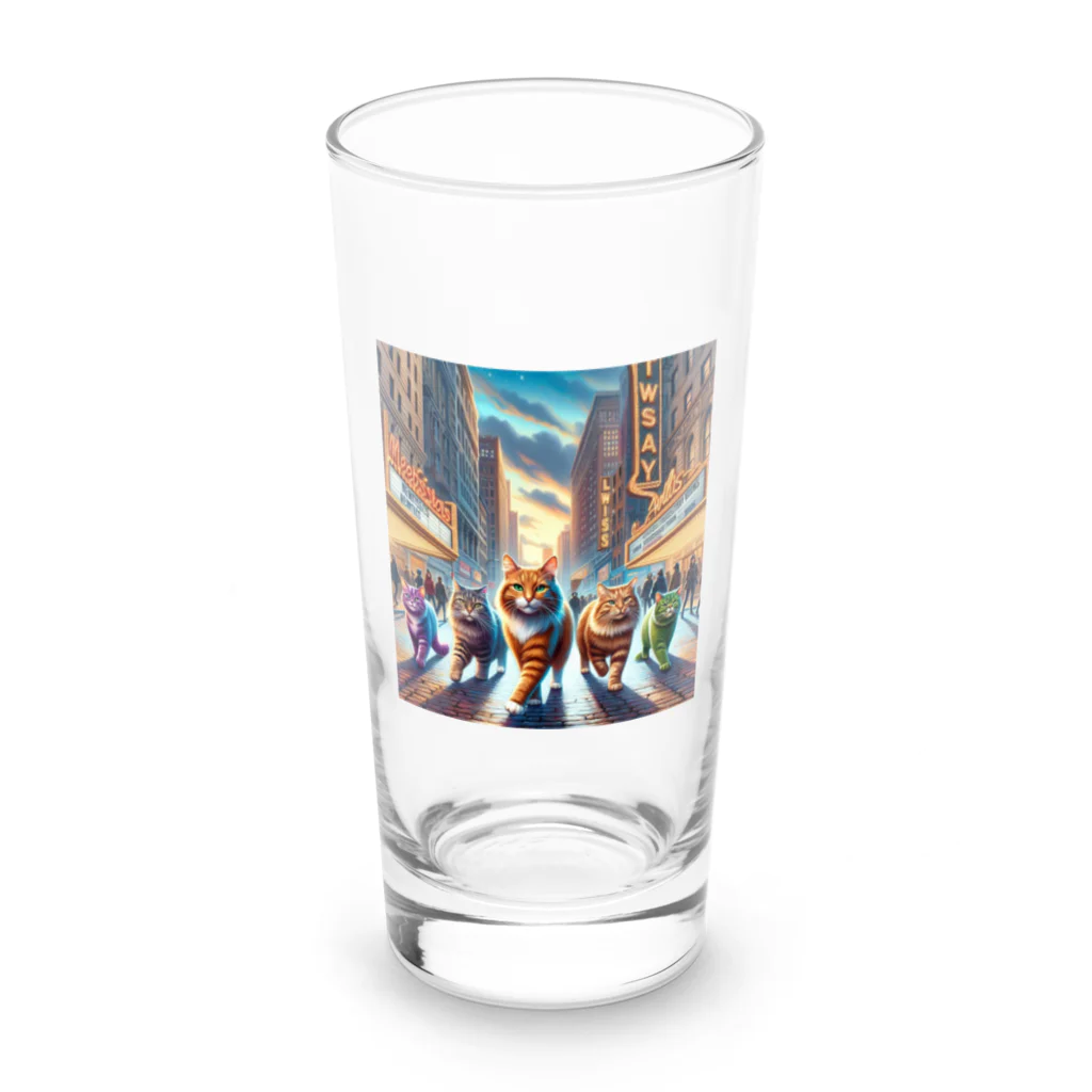 AI cats factoryのブロードウェイキャッツ Long Sized Water Glass :front