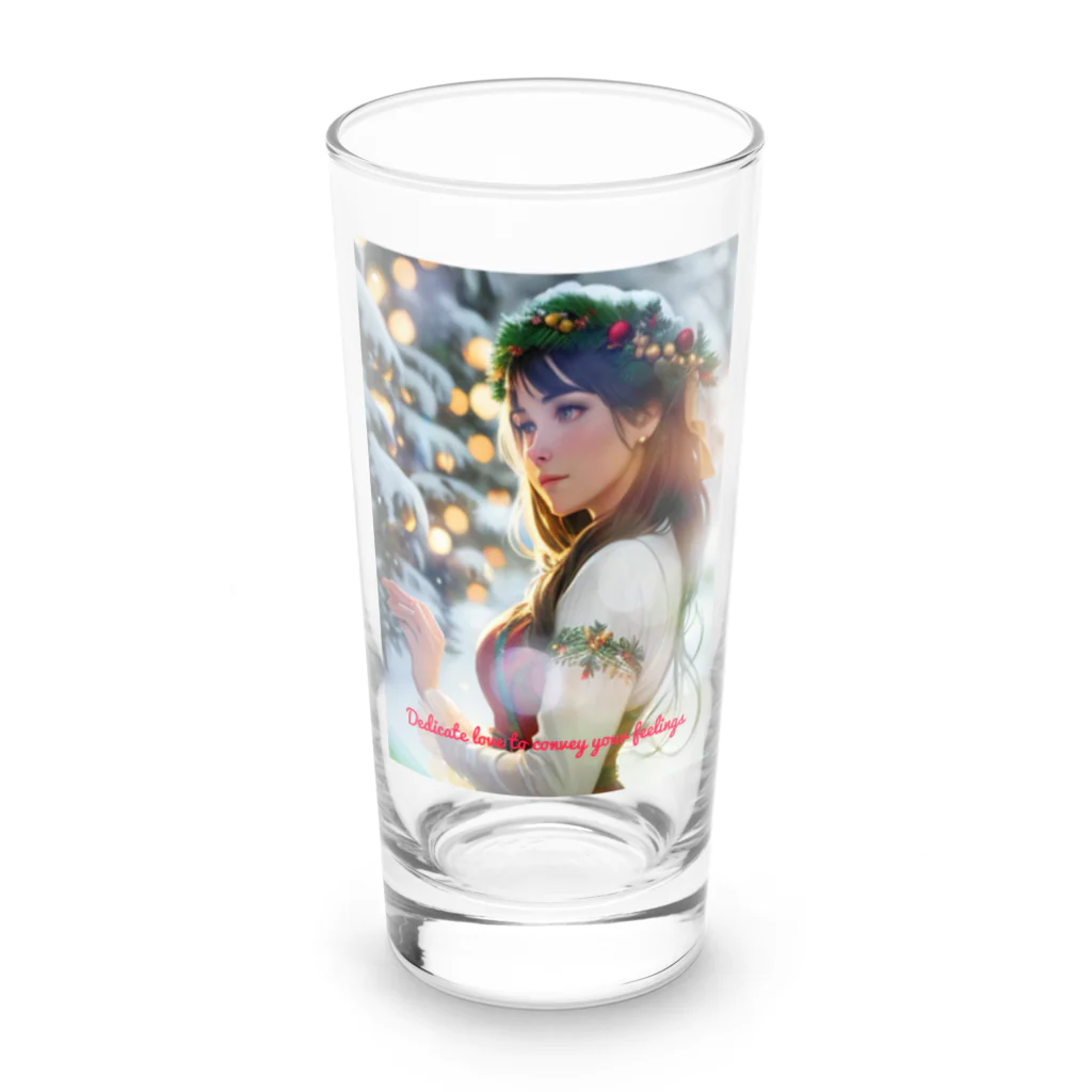 💖宇宙整体♪🌈♪こころからだチャンネル♪💖のDedicate love to convey your feelings Long Sized Water Glass :front