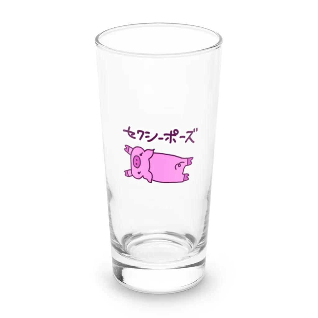 idolizeのぶたちゃんのセクシーポーズ Long Sized Water Glass :front