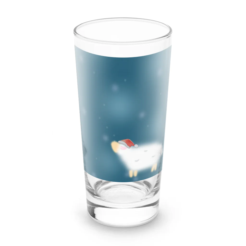 旅するナースのクリスマスのひつじさん Long Sized Water Glass :front