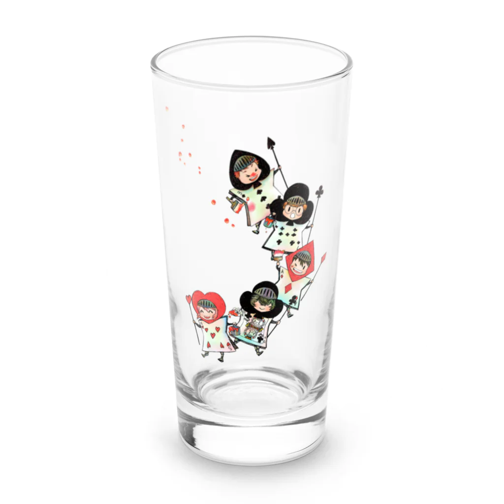 群青のはなまる園企画　不思議の国のトランプ兵ver.先生たち Long Sized Water Glass :front