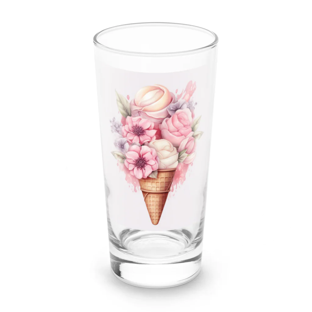 Heeminy Homeのアイスクリームブーケ　ピンク系 Long Sized Water Glass :front