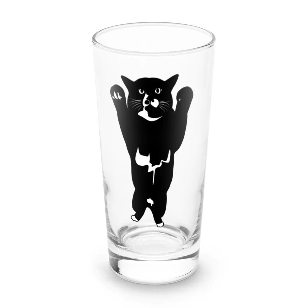 犬猫サロンぷらすのツキノワネコ Long Sized Water Glass :front