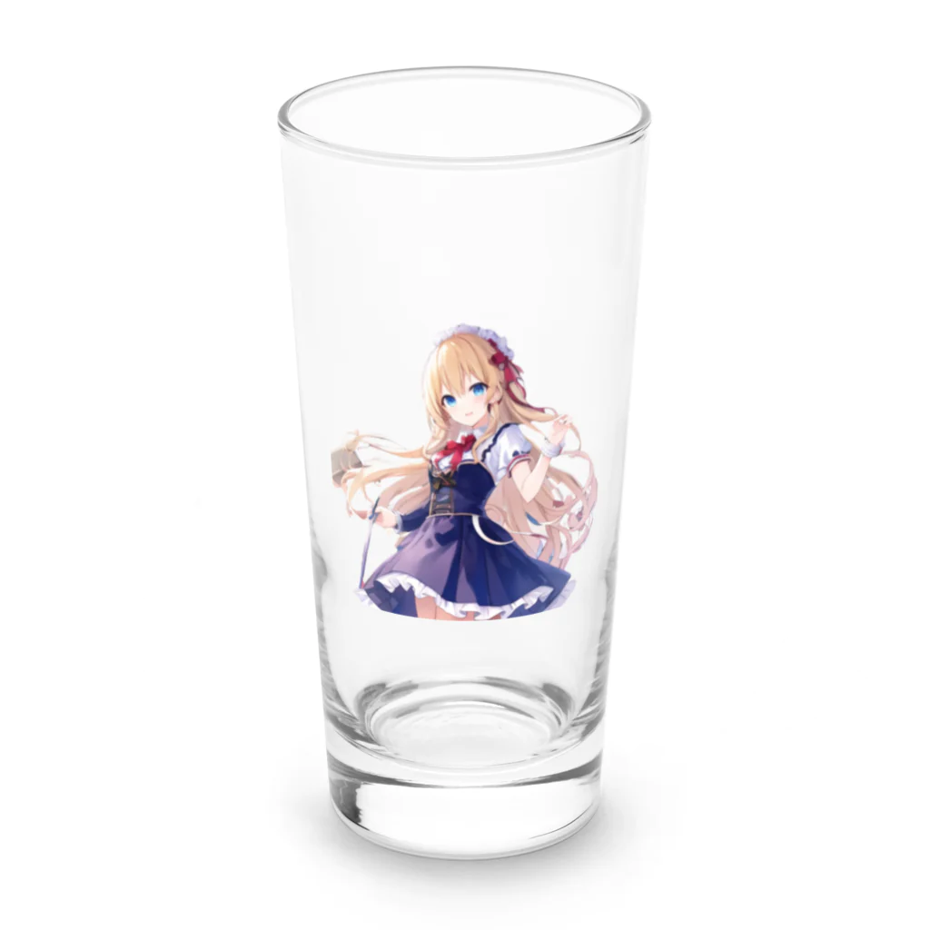 かわいい女の子とシュールな絵のアリスマーガレットちゃん Long Sized Water Glass :front