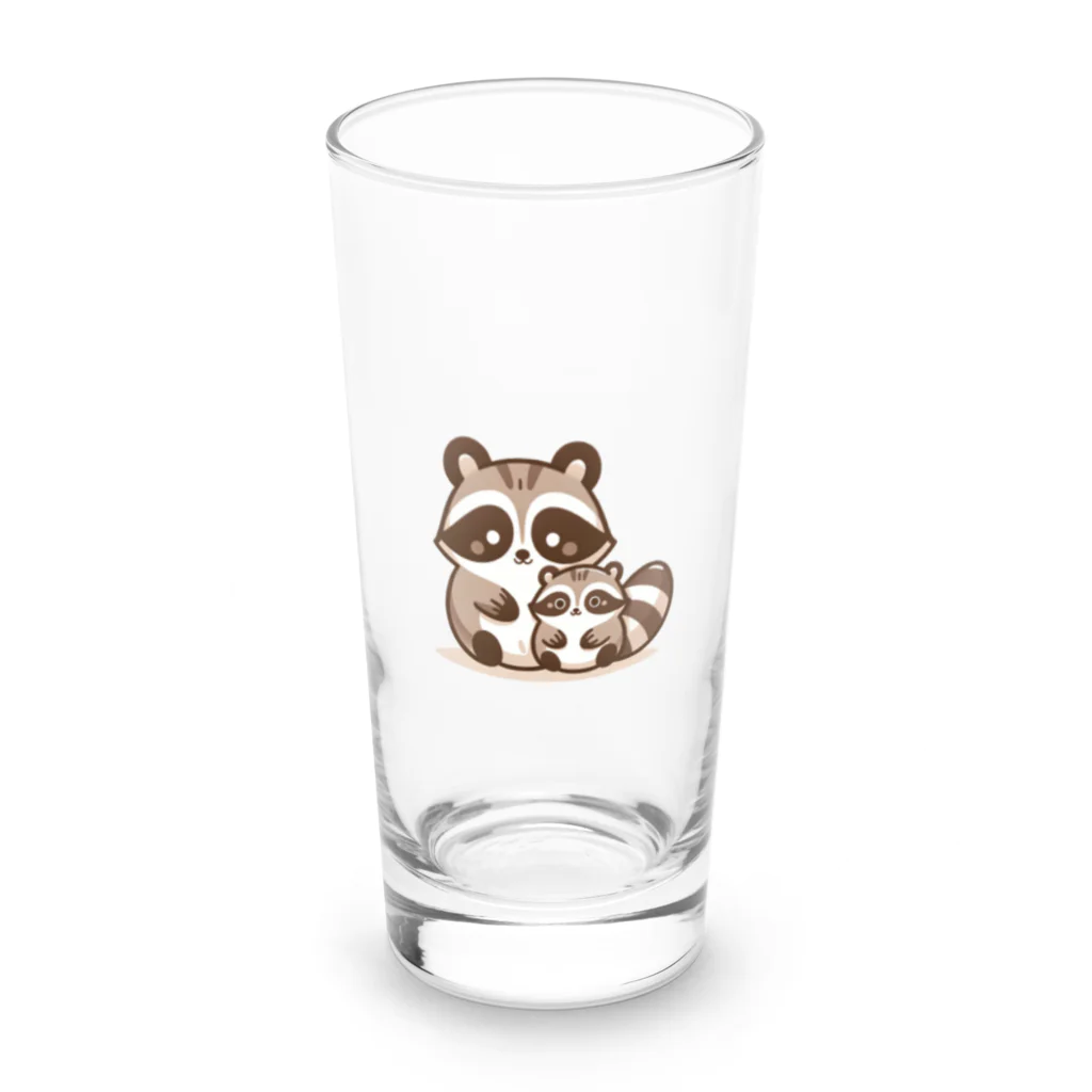 mitsu5872のほのぼのアライグマ家族物語 Long Sized Water Glass :front