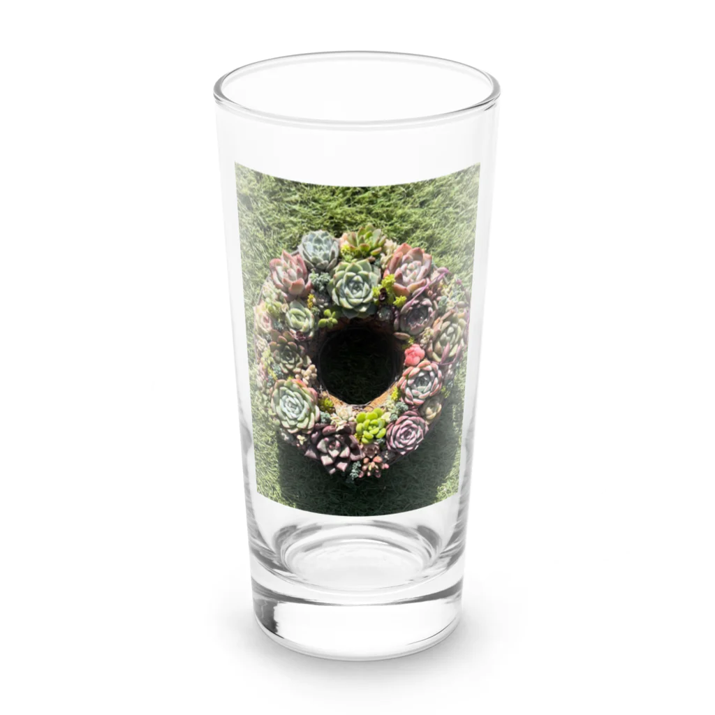 Echeveria_Masterの多肉のリースちゃん♡ Long Sized Water Glass :front