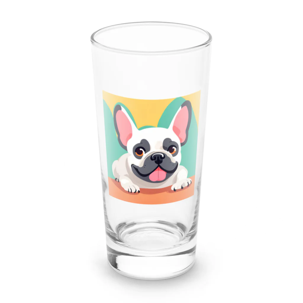 スプラッシュルークのフレンチブルドッグのイラストグッズ Long Sized Water Glass :front