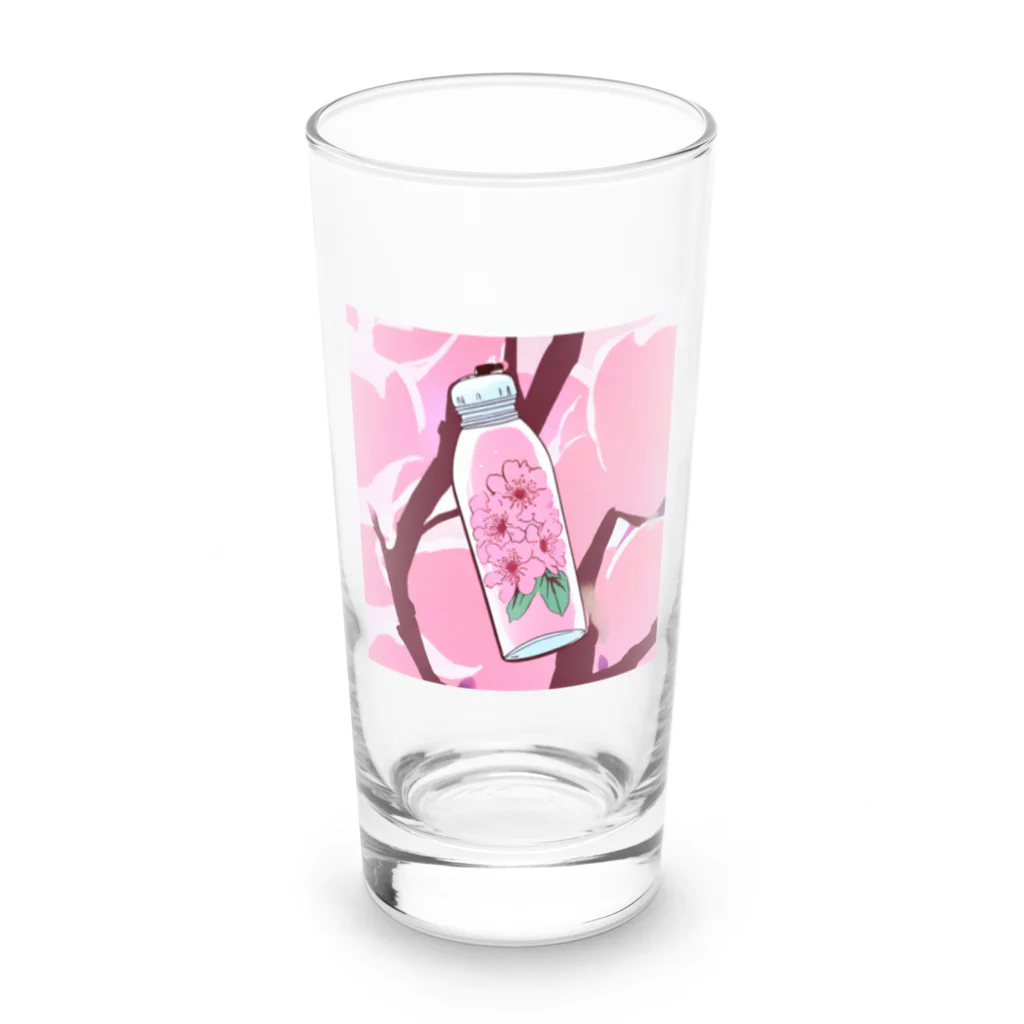 リホタママの水筒の中の桜 Long Sized Water Glass :front